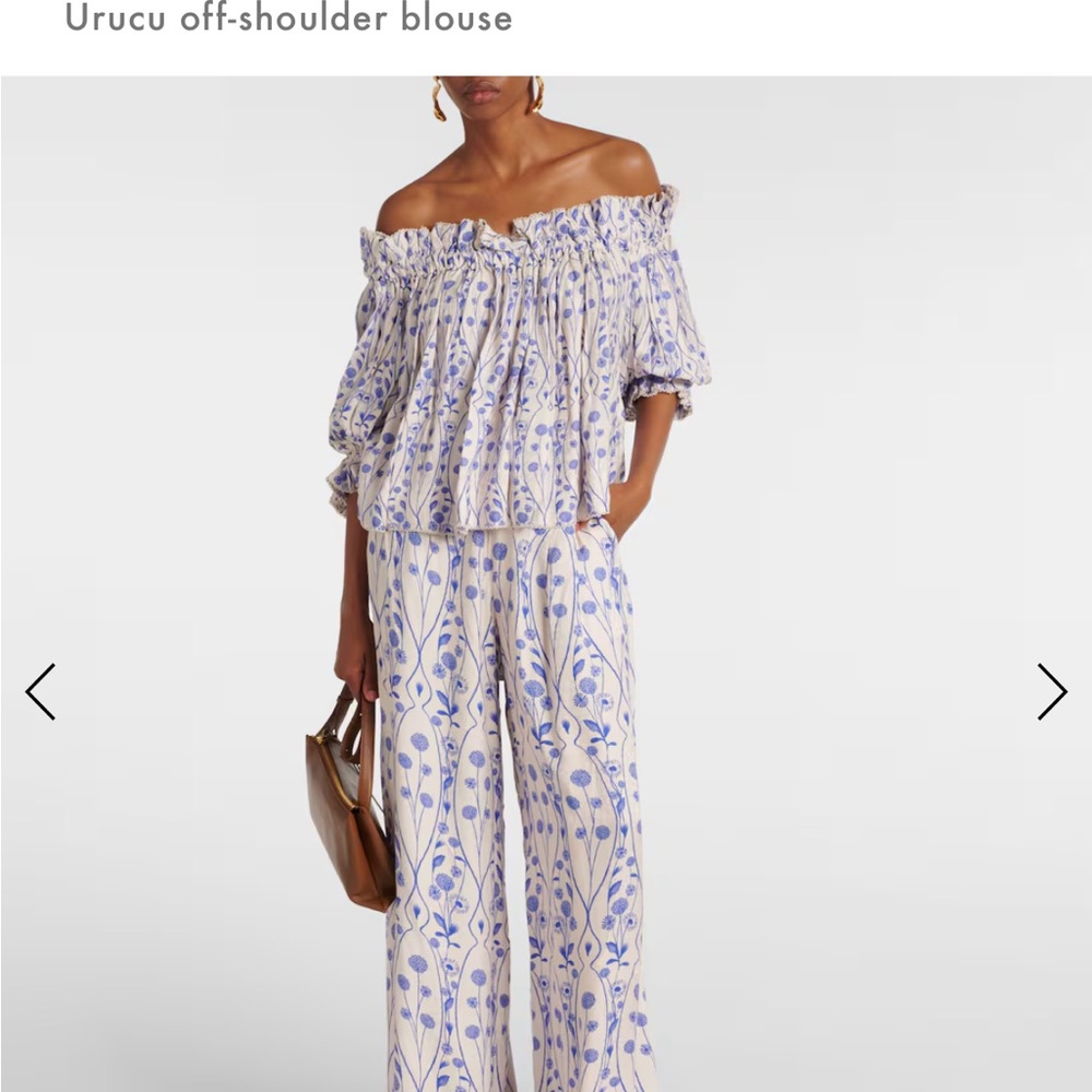 Agua by Agua Bendita Urucu Off-Shoulder Blouse XS - Picture 2 of 9